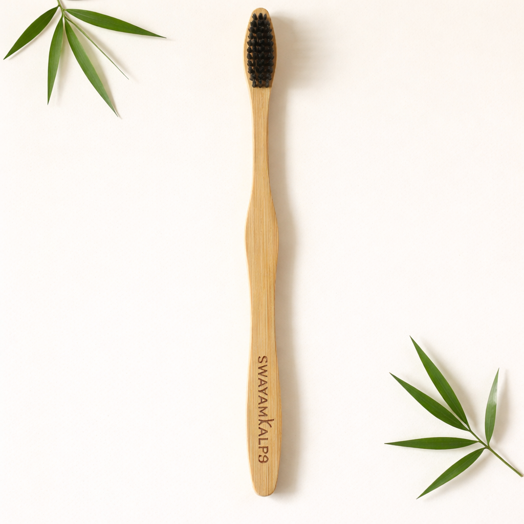 Bamboo toothbrush - Charcoal Infused Bristles