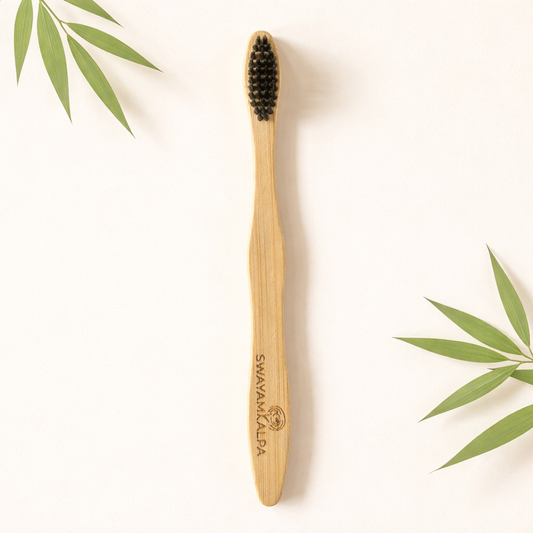Kids Bamboo toothbrush - Charcoal Infused